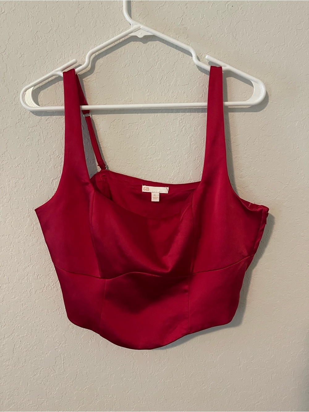 Gianni Bini Red Satin Crop Top